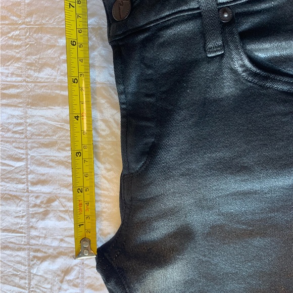C Of H Los Angeles Womens Black Shiny Jeans Skinny Size 27 - Picture 6 of 12